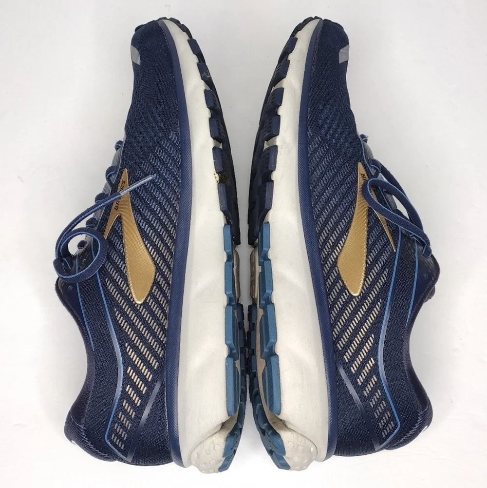 Brooks Ghost 12 Blue Gold Running Active Men's Athletic Shoes